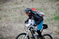 Eric Walker (Team Chew - Edmonton) Grinds up one of the bike hills